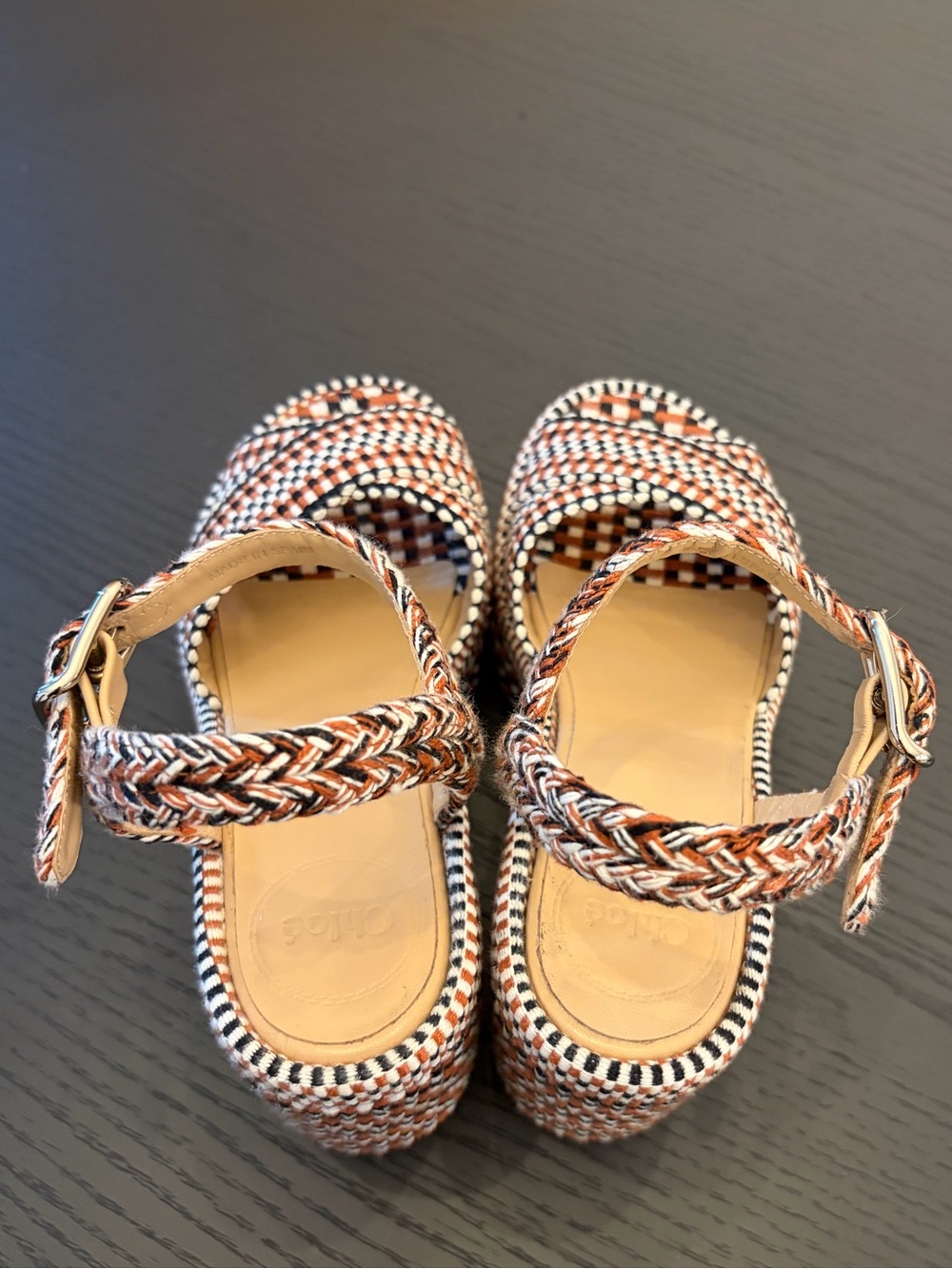Chloe Odina Braided-Straps Cotton Platform Sandals - Picture 7 of 16
